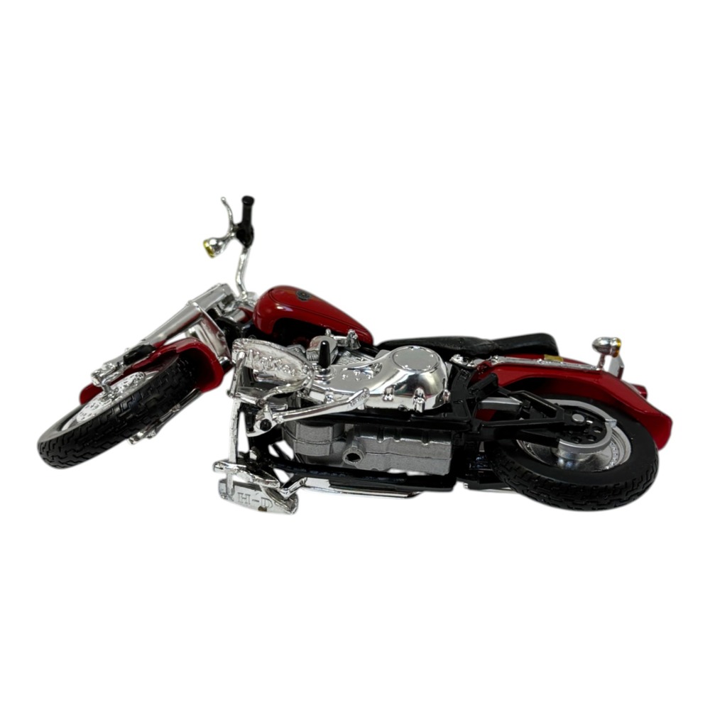 Maisto Harley-Davidson Diecast Motorcycle Red Black 1:18 Fat Boy c 1998 - Picture 4 of 7